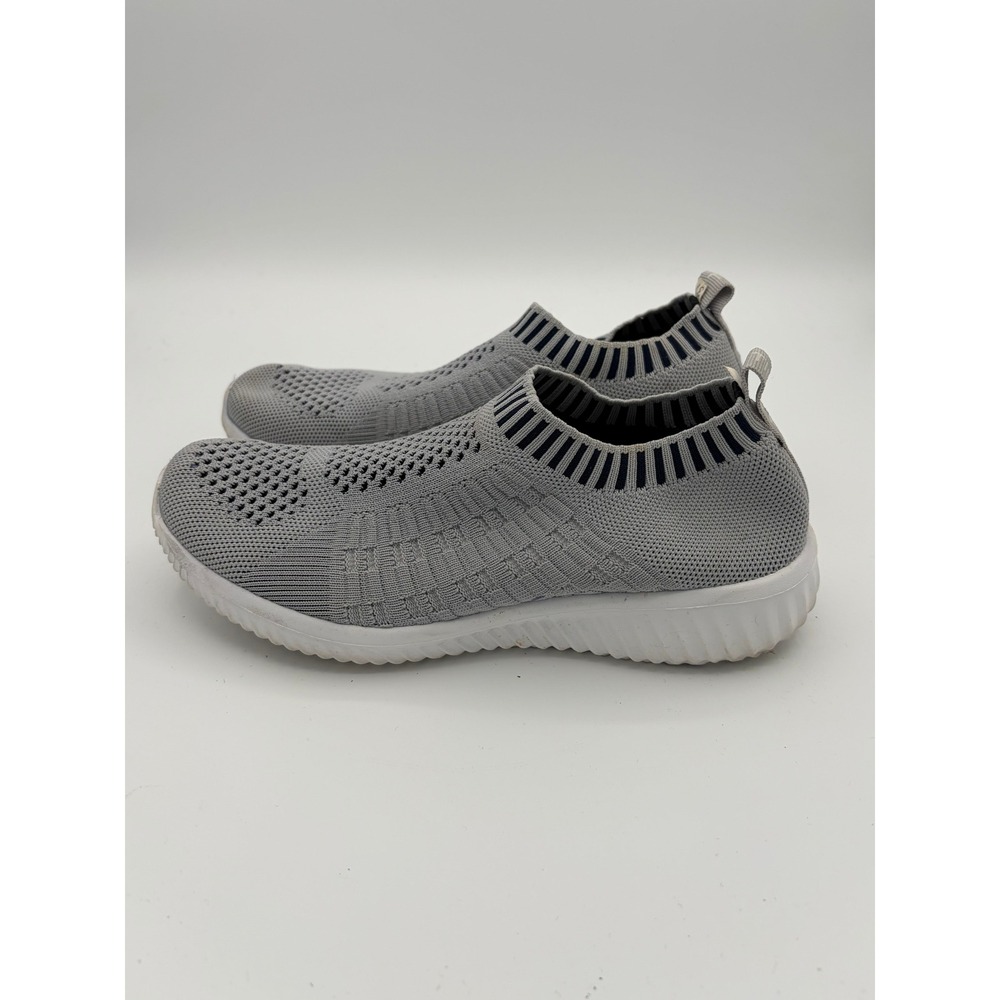 Tiosebon Walking Shoes Womens 37(6.5) Gray Mesh Slip On Sneakers